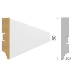 Напольный Плинтус МДФ STELLA 80A Белый